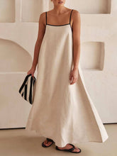 Load image into Gallery viewer, A-line Summer Vibe Contrasting Suspender Dress
