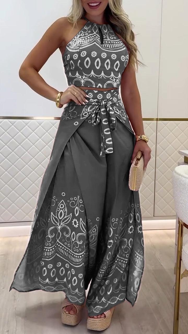 Printed Holiday Casual Three-Piece Suits