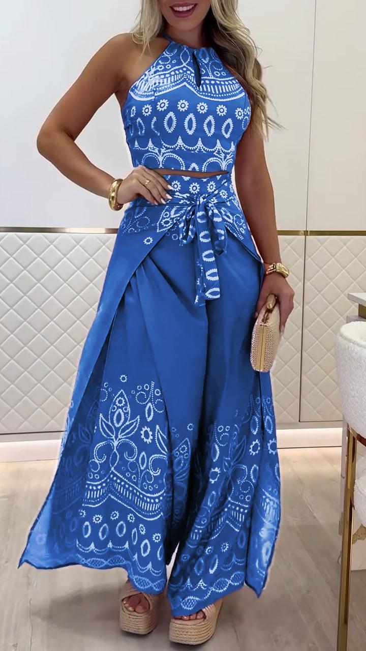 Printed Holiday Casual Three-Piece Suits