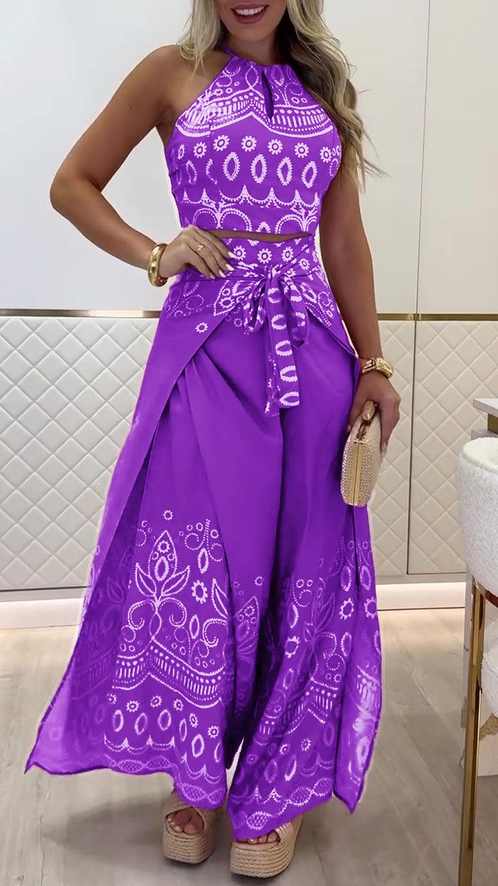 Printed Holiday Casual Three-Piece Suits