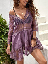 Load image into Gallery viewer, Loose Lace Beach Vacation Bikini Cover-Up Dress
