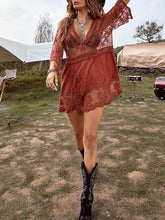 Load image into Gallery viewer, Loose Lace Beach Vacation Bikini Cover-Up Dress
