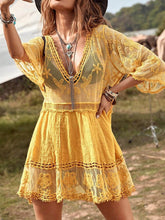 Load image into Gallery viewer, Loose Lace Beach Vacation Bikini Cover-Up Dress
