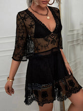 Load image into Gallery viewer, Loose Lace Beach Vacation Bikini Cover-Up Dress
