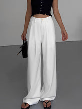 Load image into Gallery viewer, Full Length Pleated Wide Leg Dress Pants
